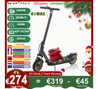 AOVOPRO TX01 Scooter électrique 500W moteur puissant 35 KM/H 45KM 42V14.5AH 10 pouces pneu pneumatique intelligent pliable A1MAX EScooter TX01