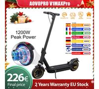 AOVOPRO V1MAX PRO 1200W Scooter électrique 45KM portée maximale 35 KM/H 500W puissance moteur 42V14.5AH Scooter électrique pliant pour adultes V1MAX PRO 35KM/H