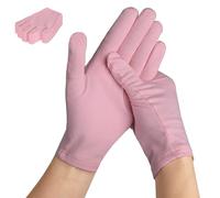 AovYoo 6 Paires Gant Coton Hydratants Eczema, Gants de Travail Minces Contre Névrodermite, Gants Protection l'eczéma pour Peau Sèche et Sensible,Rose