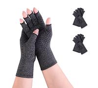AovYoo Arthrose Gants sans doigts Gants de compression pour rhumatismes, gants de jeu Arthriti, soulagement de la douleur rhumatismale, RSI, syndrome du canal carpien (antidérapants, M)