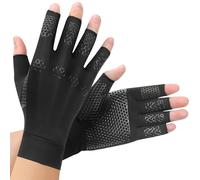 AovYoo Gants pour L'Arthrose avec Cuivre, Gants de Compression sans Doigts, Gants de Jeu pour L'Arthrite pour Le Travail, Le Sommeil, Le Sport, Offrent Soutien Et Chaleur aux Doigts（M）
