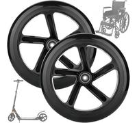 AOWESM Lot de 2 roues de rechange réglables en polyuréthane avec roulements ABEC-9 pour trottinette Razor A5 Lux & Carbon Lux Noir 200 mm
