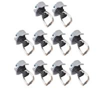 AOWINHIT 10 Pièces Raccord de Goujon de Voie en L Robuste avec Anneau en D capacité de 1333lb Points D'arrimage Sécurisés pour Camionnette de Camionnette Construction en Métal ABS (Grise)