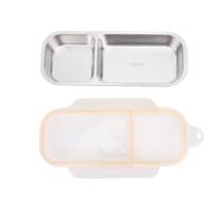 AOWINHIT Boîte à Déjeuner en Acier Inoxydable pour Adultes, avec Conception à Plusieurs Compartiments, pour la Préparation des Repas et les Voyages Suivant un Régime, 26x11x5cm (700 ml)