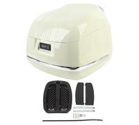 AOWINHIT Boîte Arrière de L élégante, Résistante à la Pluie, ABS, étui de Rangement pour Queue de Moto, pour Casques Pleine Grandeur, Outils, Boîte Arrière de Moto Rétro, (Vert)