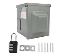 AOWINHIT Boîte de Prise de Courant pour Camping-car, 50 A, Panneau de Prise électrique Verrouillable fermé pour Camping-cars, Remorque de Voyage, Boîte de de Courant pour