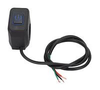 AOWINHIT Bouton de Commande de Commutateur de Guidon de 22 Mm, Bouton de Klaxon de Commutateur de Phare Universel en Métal ABS Durable pour Motos, VTT, Vélos Tout-terrain, Véhicules (Bleue)