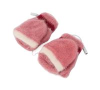 AOWINHIT Chauffants électriques, Design Hivernal sans Doigts | Alimenté par USB, peluches imitées confortables, fibre de carbone, chauffage double face, adapté à une utilisation en
