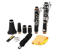 AOWINHIT Clarinette en Bakélite Sib avec 17 Touches au Design élégant pour la Musique Classique et Jazz, Comprend des Anches et un Chiffon de Nettoyage