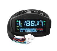 AOWINHIT Cluster D'instruments de Moto, LCD Digital Afficher le Tachymètre Tachomètre Température de Température du Niveau D'huile pour la Plupart des Types de Motos