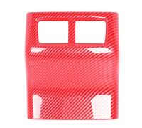 AOWINHIT Conception élégante de Décalque de Couverture de Ventilation à C.A. pour le Matériel Durable D'ABS D'amélioration Intérieure de Voiture (Couleur de fibre de carbone rouge)