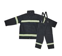 AOWINHIT Costume de Travail Réflexive Anti-chaleur Ignifuge, Vêtements de Protection contre les Incendies, Salopette de Manteau Uniforme des Pompiers, adapté aux Combats en Incendie (M)