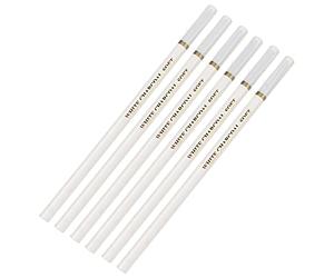 AOWINHIT Ensemble de Crayons à Charbon Blancs, Paquet de 6, Moyennement | Non toxique, respectueux de l\'environnement, adapté au papier foncé, possibilités créatives
