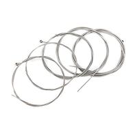 AOWINHIT Ensembles de 5 Cordes de Basse électrique de Haute qualité avec extrémité Sphérique Nickelée pour Musiciens, Enroulement en Alliage de Durable, Argent 0,045" à 0,130"