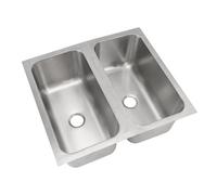 AOWINHIT Évier RV 304 Évier de Bol Double de Cuisine en Acier Inoxydable avec Prise de Vidange de 40 Mm pour Caravane Boat Motorhome Truck