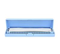 AOWINHIT Harmonica Professionnel Diatonique Mouthorgan C Key, Couvercle en Acier Inoxydable pour Débutants et Enfants en Blanc (Bleu)