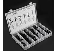 AOWINHIT Jeu de Clips pour Faisceau de Câblage de Voiture, 54 Pièces, Attaches Solides et Durables pour la Réparation Automobile, Plastique Noir, Tailles Assorties