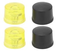 AOWINHIT Jeu de Têtes de Frappe en Caoutchouc, Accessoires de Maillet Durables et Légers pour un Impact Doux, Couleur Jaune et Noire, 2 Unités (Φ35mm)