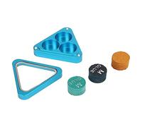 AOWINHIT Kit de Remplacement D'embouts de Queue de Billard, 3 Pièces, avec Boîte de Rangement Triangulaire, pour Réparer Facilement Les Bâtons de Piscine (Bleue)