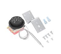AOWINHIT Kit de Sonde de Contrôle de Température à 3 Broches avec Interrupteur de Thermostat de Ventilateur électrique Réglable avec Capteur en Acier Inoxydable pour Système de