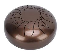 AOWINHIT Kit de Tambour de Langue Portable avec Maillets, Handpan à Son éthéré, Parfait pour la Maison et les Fêtes, Alliage D'acier au Carbone de 5,5 Pouces (Bronze)