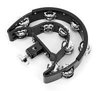 AOWINHIT Le Tambour de Rangée de Double de Tambourin de Demi-lune de Jingles en Métal Hochets Large éventail Sain Harmonieux Matériel D'ABS de Haute Résistance D'applications (#11)