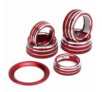 AOWINHIT Lot de 6 Anneaux de Bouton Audio de qualité Supérieure pour 2018-2020, Kit élégant de Couvercle de Commutateur A/C pour une Apparence Améliorée, Alliage D'aluminium de Haute qualité, Finition