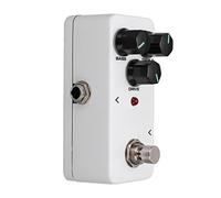 AOWINHIT Mini Pédale D'effet Guitare BOOSTER Parfaite pour les Performances en Direct Design en Métal Blanc