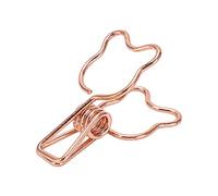 AOWINHIT Pinces à Reliure en Forme d'ours Mignon, Serrage en Métal | Matériau en fer de qualité supérieure, durable pour le bureau, usage polyvalent, maintient fermement les documents