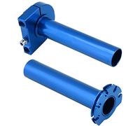 AOWINHIT Poignées Universelles de Torsion D'Accélérateur de Guidon de 7/8 22mm Accélérateur CNC en Alliage D'aluminium Moto Scooter Poignée de Vélo de saleté Rouge Bleu Or Noir (Bleue)