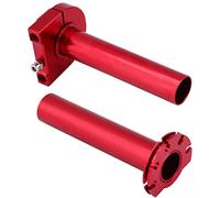 AOWINHIT Poignées Universelles de Torsion D'Accélérateur de Guidon de 7/8 22mm Accélérateur CNC en Alliage D'aluminium Moto Scooter Poignée de Vélo de saleté Rouge Bleu Or Noir (Rouge)