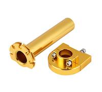 AOWINHIT Poignées Universelles de Torsion D'Accélérateur de Guidon de 7/8 22mm Accélérateur CNC en Alliage D'aluminium Moto Scooter Poignée de Vélo de saleté Rouge Bleu Or Noir (Or)