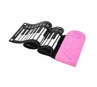 AOWINHIT Portable 49 Touches Clavier électronique Rolling Up Piano For Kids Beginners Pink (Rosé)