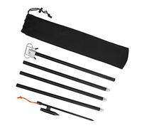 AOWINHIT Poteau de Suspension Léger avec Crochets Pliables, Support de Lampe D'extérieur à Hauteur Réglable pour le Camping, Alliage D'aluminium Léger, Hauteur Maximale 73,2 Pouces