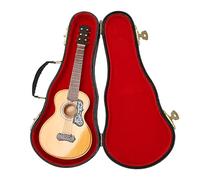 AOWINHIT Réplique Minuscule de Guitare Musicale Miniature avec Support pour Cérémonie de Remise des Diplômes, Cadeau Décoratif en Tilleul de 6,69 Pouces