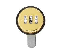 AOWINHIT Serrure à Came Codée par Mot de Passe, or, 30mm, Serrure à Combinaison Durable à 3 Chiffres pour Armoire de Casier de Boîte aux Lettres