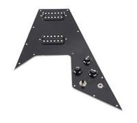 AOWINHIT Set à Pickguard chargé de la Guitare Configuration de Ramassage HH pré-câblé avec Mini-aimants en Céramique Humbucker pour Voler V Guitars électriques Alloy