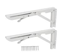 AOWINHIT Supports D'étagère Pliants Support de Charnière de Table Triangulaire Pliable Robuste pour établi de Garage de Yacht de Camping-car en Acier laminé à Froid 70 Kg Portant