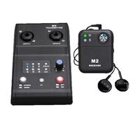 AOWINHIT Système de Surveillance Intra-auriculaire sans Fil Professionnel, émetteur-récepteur Stéréo à Latence Ultra-Faible de 10,8 Ms, 6 Canaux, Ensemble pour Performances en Direct (Noir)