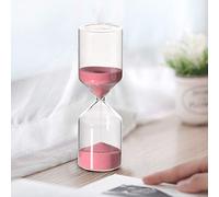 AOWINHIT Verre à Sable 30 Minutes, Outil Idéal de Gestion du Temps (Rose) | Verre borosilicate de qualité, charmante pièce décorative, améliore la conscience du temps, parfait pour le bureau et le