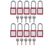 AOWINHIT Verrouillage par Câble de Verrouillage Cadenas de sécurité Cadenas de de électrique Corps en Nylon PA Réutilisable Anse Chromée Étiquette