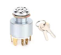 AOWINHIT Verrouillage Universel de Commutateur D'allumage à 4 Positions 12V, pour Voiture, Moto, Bateau, Stationnement sur e avec 2 Clés, Convient à Diamètre de Trou