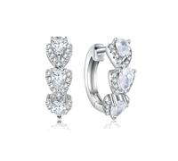 AOWVUTS Boucles d'oreilles Creoles Femme, Boucles d'oreilles Créoles en Argent 925, Hypoallergénique Petites Creole avec Zircon Cubique, Piercing Oreille Tendance Bijoux Cadeaux