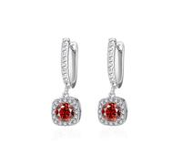 AOWVUTS Boucles d'Oreilles Créoles pour Femme Hypoallergéniques Boucles d'Oreilles Pendantes en Argent Sterling 925 avec Zircone Boucles d'Oreilles Huggie en Diamant Bijoux Cadeau pour Mariage (R)