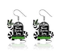 AOWVUTS Boucles d'oreilles Halloween Femme Boucles d'oreilles Pendante Squelette CrâNe Tombale Cercueil Serpent Bijoux Acrylique Cadeau Jour Des Morts Horreurs d'Halloween Decoration de Fête