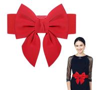 AOWVUTS Ceinture Élastique Large pour Femme Ceintures de Taille Élastiques Vintage Ceinture Large à Nœuds Papillon Ceinture Extensible pour Robes Décoratives (C)