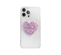 AOWVUTS Supports de Téléphone Support Coeur à Paillettes Compatible Poignée Grip Extensibles Base Rétractable et Créatif Airbag Support pour Smartphones et Tablettes (Violet)