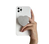 AOWVUTS Supports de Téléphone Support Coeur en Marbre Multifonction Pliable Poignée Grip Extensibles Base Rétractable Accessoires de Téléphone Portable pour Smartphones et Tablettes (Blanc)