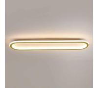 AOXCHEN Plafonniers de Simplicité Moderne, Plafonnier Affleurant de Bande, Plafonnier LED À Intensité Variable, Plafonnier Linéaire Ultra Mince, pour Vestiaire du Salon Allée(Gold,80CM 68W)
