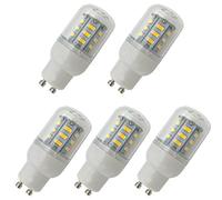 Aoxdi Ampoule Mais GU10 LED 4W, Blanc Chaud, 24 SMD 5730 LED GU10 Non Dimmable, Équivalent Halogène 40W, AC220-240V, Lot de 5